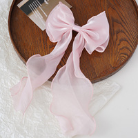 Barrettes à cheveux pour bébé avec nœud long, bandeaux souples et extensibles en satin pour nourrissons, adorables pour nouveau-nés filles