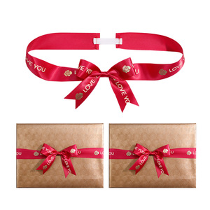 <span class=keywords><strong>Ruban</strong></span> de satin à paillettes imprimé personnalisé <span class=keywords><strong>avec</strong></span> logo, nœud réglable pour emballage alimentaire personnalisé - Product Image 3