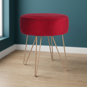 Best-In-Class Modern <b>Bedroom</b> Living Room Home Decor Indian Design Iron Wire <b>Stool</b> Tufted Velvet Fabric Outdoor Hotel Dining - Product Image 3