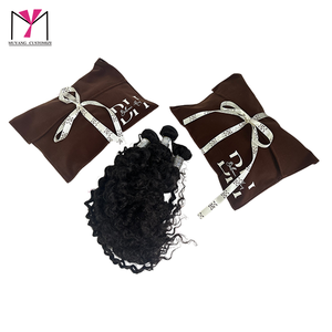 Customizable Logo Hair Bag with Soft Satin Ribbon Biodegradable Poly Material for Cosmetics Perfumes <b>Lipsticks</b> Eye Creams - Product Image 1