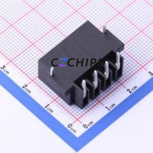 JL9EDGRC-50004B01 Plug-in Terminal Block Bent Lead Through Hole,P=5mm Connector Board-to-Board / Socket - Closed 1x4P 5mm Black - Product Image 2