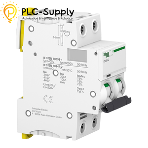 מפסק זרם אוטומטי חדש לגמרי של שניידר 400V דו-קוטבי, עקומת C, בעל יכולת ניתוק של 6kA, דגם Acti9 A9F74232 - Product Image 2
