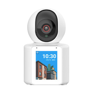 Caméra IP PTZ Wifi d'intérieur sans fil pour maison intelligente 360 Bouton d'appel/d'annulation en un clic Caméra de vision nocturne à grand écran coloré à LED - Product Image 1