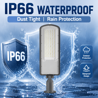 Lampadaire LED extérieur en aluminium moulé sous pression IP66, 180 lm/W, 50-200 W, avec capteur pour parking et cour