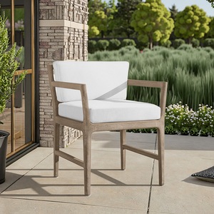 Modern Portable Outdoor Dining Set Waterproof Teak Wooden Patio <strong>Chair</strong> <strong>with</strong> Table for Garden Restaurant or Bedroom Use - Product Image 1