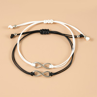 Nuorui Vente Directe d'Usine Alliage Carte Main Bijoux Offre Spéciale Infinity Symbole 8-Forme Unique Charme Bracelet avec Cartes