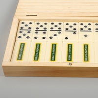 Jeu de dominos en acrylique durable et écologique de qualité supérieure, boîte personnalisée couleur ivoire élégante, tuiles élégantes de couleur ivoire pour le divertissement des adultes