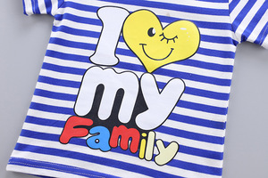 Camisetas Deportivas con Rayas Cromáticas de Diseño de Marca Famosa para Niños y Pantalones Vaqueros con Volantes, Producto de China - Product Image 5