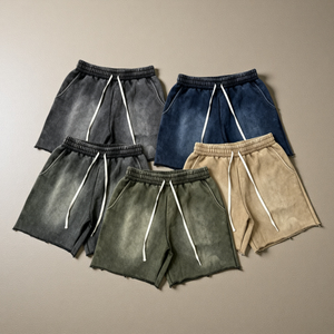 Shorts cargo en coton pour homme, broderie personnalisée, couleur unie, taille mi-haute, cordon de serrage, décontractés, respirants - Product Image 6