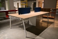 Prix d'usine, poste de travail moderne modulaire en bois écologique pour 4 personnes, mobilier de bureau commercial durable