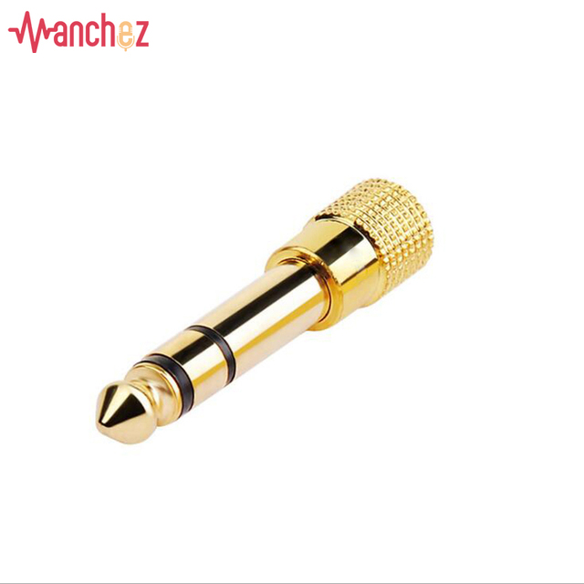 Manchez 6.35mm 1/4" Male to 3.5mm 1/8" Female Audio Adapter 6.35 to 3.5 Jack Stereo Connect Converter for Microphone
