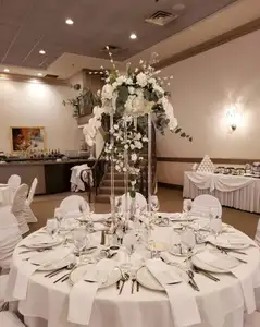 تخفيضات كبيرة أكريليك شفاف لطاولة الزفاف المركزية لحامل الزهور قاعدة الزهور وديكورات الزفاف