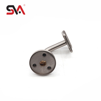 SVA-0401 connecteur d'angle en verre fixe en acier inoxydable personnalisé verre extérieur à tuyau pour accessoires de rampe de main courante d'escalier