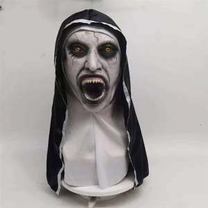 Halloween Scary Nun Latex Mask Halloween Horror Mask Theme Party Decoration Stage Performance Decorative Props - Product Image 4