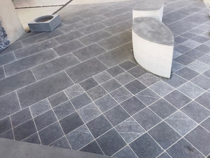 Nhà máy ngoài trời đường lái xe công viên lát đá tự nhiên trong màu đen xám đá vôi lỏng lát sân vườn đá vôi đen gạch sụt giảm - Product Image 4