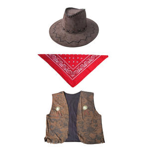 Disfraz de <span class=keywords><strong>vaquero</strong></span> para adultos, traje de vestir para mujeres y hombres, sombrero de <span class=keywords><strong>vaquero</strong></span> con pañuelo, conjunto de ropa, fiesta de juegos de rol, disfraces de Cosplay de Halloween - Product Image 4