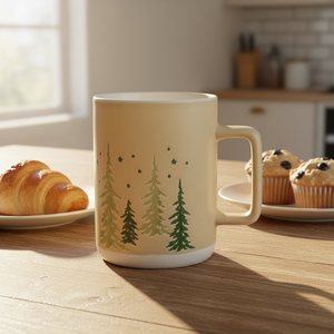 15oz Luxury Porcelain Milk Mugs New Chinese Style Leaf Pattern Food <b>Safe</b> Dishwasher Microwave <b>Safe</b> Camping <b>Large</b> Capacity Gift - Product Image 3