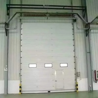 Porte sectionnelle industrielle sur mesure avec fenêtres d'observation pour usine, entrepôt, garage avec porte personnalisée