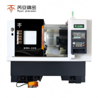 Mesin Bubut CNC FANUC HMS-320 Single Spindle Servo Turret dengan Panjang Putaran 420 mm, Tipe Slant Bed, Heavy Duty