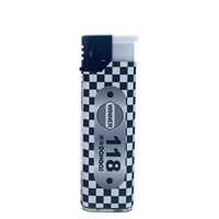 Logo en plastique coupe-vent électrique rechargeable bouffée briquet à gaz personnalisé