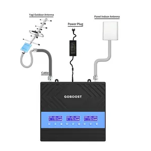 Amplificador de sinal de celular lte, 4g b20/b8/b3/b1 2g 3g 4g quatro tiras, quatro 800, 900, 1800, 2100 mhz