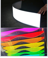 Plaque de guidage lumineux LED en PMMA acrylique transparent et alliage d'aluminium, taille personnalisable, certifiée CE, 12V/24V, design moderne