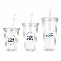 Groothandel 32 oz Kristallen Tumblers met deksel en rietjes, transparante plastic bekers, BPA-vrij, herbruikbaar, voor ijskoffie, feesten, verjaardagen, afstuderen, set