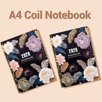 Carnet A4 personnalisable avec reliure spirale et couverture sur mesure – Carnets A4 personnalisés à motif floral
