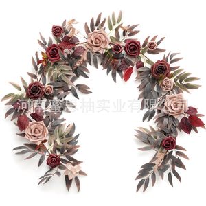 Artificial Flower Garland Silk Rose Autumn <b>Leaves</b> Halloween Wedding <b>Decor</b> <b>Wall</b> Hanging Festival Decoration 1234 MSY057 - Product Image 5