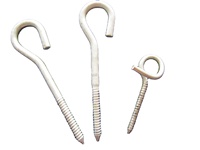 Accessoires de puissance YP : Vis à crochet pivotant en acier pour ligne de poteau, Vis à œil en carbone zinguée, Vis à queue de cochon