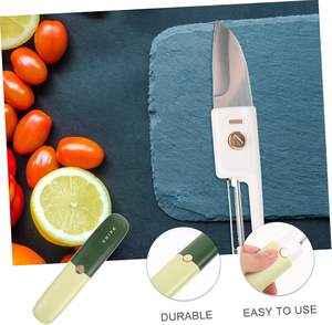 Mini-couteau à fruits en acier inoxydable pour la cuisine, 3 en 1, éplucheur de légumes portable, outil multifonction, éplucheur de fruits en plastique pour la cuisine - Product Image 4