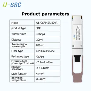 QSFP + 40GBASE-SR4 850nm 100m MPO compatibile con QSFP-40G-SR4-S ricetrasmettitore ottico DOM