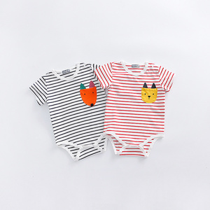 Ropa Africana 100% Algodón al por Mayor, Mameluco Triangular de Seersucker para Bebé con Caja de Empaque - Product Image 2