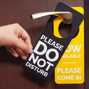 High quality customized printing logo hotel room paper do not disturb door hanger sign