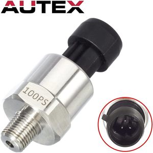 Autex Pressure Transducer Sensor 0-100 Psi 1/8 Npt <b>Threaded</b> Oil Pressure Sender 316 Stainless Steel - Product Image 2