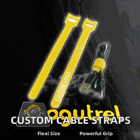 Sangles de gestion de câbles personnalisées en polyester/nylon écologiques avec système auto-agrippant double face pour l'habillement