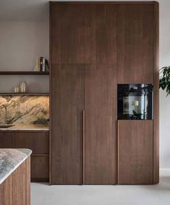 Ensemble complet de meubles de cuisine en placage de bois de qualité supérieure avec porte à rainures fines de style shaker, design moderne personnalisé - Product Image 4