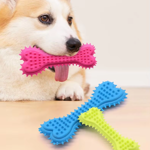 CE Sertifikalı Güvenli Çevre Dostu Küçük Köpek Çiğneme Oyuncağı Kauçuk Diş Temizleme Diş Fırçası Çubuk Kemik Dayanıklı Köpek Çiğneme Oyuncağı - Product Image 3