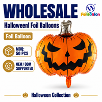 Ballons en aluminium en gros pour Halloween (momie, araignée, chauve-souris et citrouille) en stock, OEM/ODM pour fournitures de fête d'Halloween