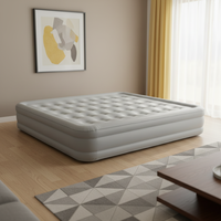 Matelas pneumatique double pliable en PVC moderne et durable avec logo personnalisé, pompe intégrée, pour camping, maison, hôpital, hôtel, école