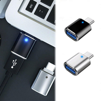 DAJIANG personalizado OTG USB C macho a USB 3,0 hembra adaptador con luz LED OEM USB Flash lector de tarjetas para uso en teléfonos móviles