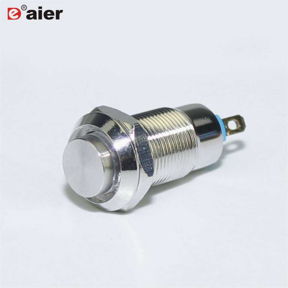Normally Open 8MM Momentary Push Button Switch Waterproof Metal Mini High Button Push Button Switch for Equipment