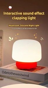 โคมไฟตั้งโต๊ะรูปเห็ดน่ารัก ไฟกลางคืนซิลิโคน LED สำหรับห้องนอน ไฟตกแต่งแบบชาร์จได้ ของขวัญการ์ตูนสำหรับเด็ก - Product Image 5