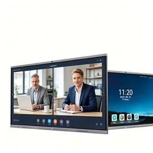 Tableau blanc interactif intelligent de 65 pouces, écran tactile 4K 20 points, IA, double système d'exploitation Android/<span class=keywords><strong>Windows</strong></span> pour l'éducation et les entreprises, OEM ODM - Product Image 1
