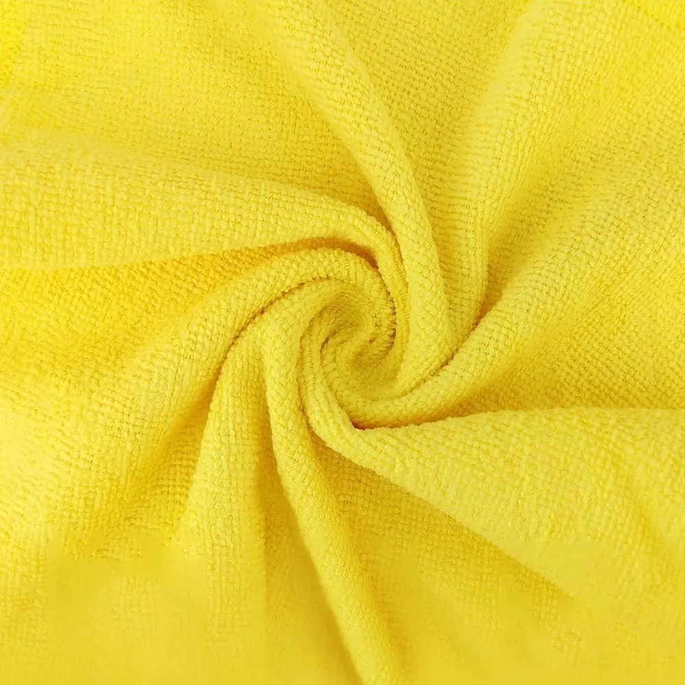 Kustom berat kuning grosir Warp kain gulungan Microfiber