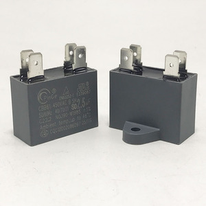Condensador de Arranque para Motor de Aire Acondicionado, Película Delgada Metalizada, <span class=keywords><strong>CBB61</strong></span> 250~450V <span class=keywords><strong>50</strong></span>/<span class=keywords><strong>60Hz</strong></span> 1-15F5% -40-85, Paquete de Orificio Pasante - Product Image 1