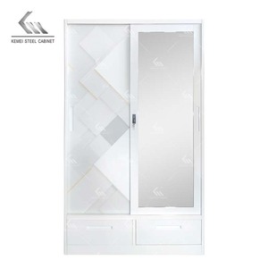 Armoire double moderne de style industriel, <span class=keywords><strong>dressing</strong></span>, organisateur de placard - Meuble de chambre à coucher, armoires de rangement <span class=keywords><strong>pour</strong></span> vêtements, armoire <span class=keywords><strong>en</strong></span> acier - Product Image 4