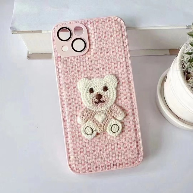 Original Factory PC Bear Design Mobile Phone Case for iPhone 11 12 13 14 15 16 17 Pro Max Effective Protector