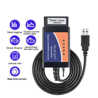 100% PIC18F25K80 Chip USB ELM327 V1.5 OBD2 Diagnostic Scanner ELM 327 V1.5/1.5 USB Switch CA/MS CAN pour Forscan OBDII Code Reader