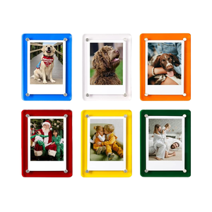 6 Pack 4x6 Cadres Photo Acrylique Réfrigérateur Magnétique Photo Affichage Double Face Transparence pour Réfrigérateur Mur Coloré Logo - Product Image 1